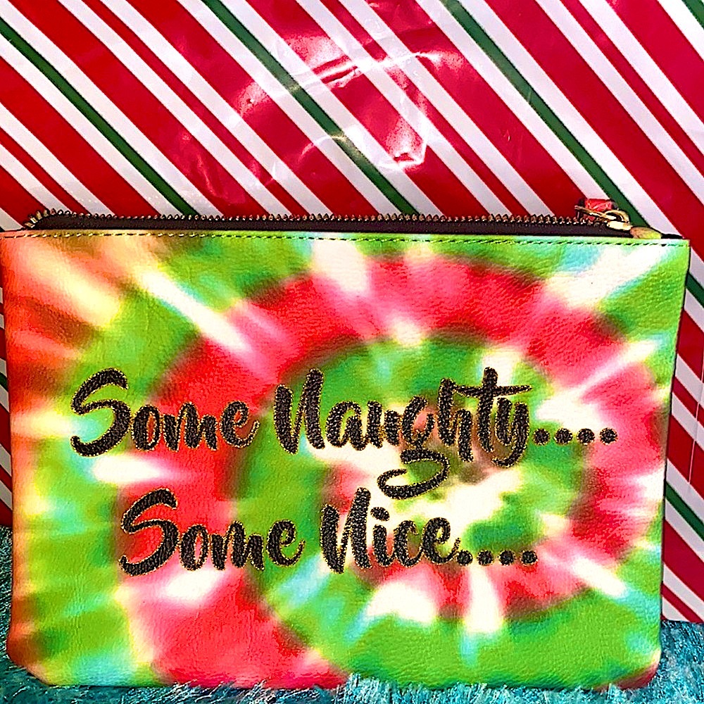 Betsey Johnson Tie-Dye Pouch - Red, Green, White